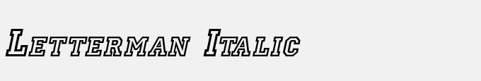 Letterman Italic